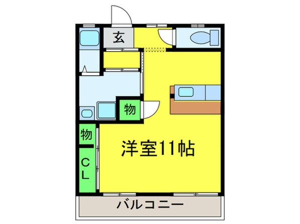 二田ハイツＣ棟の物件間取画像